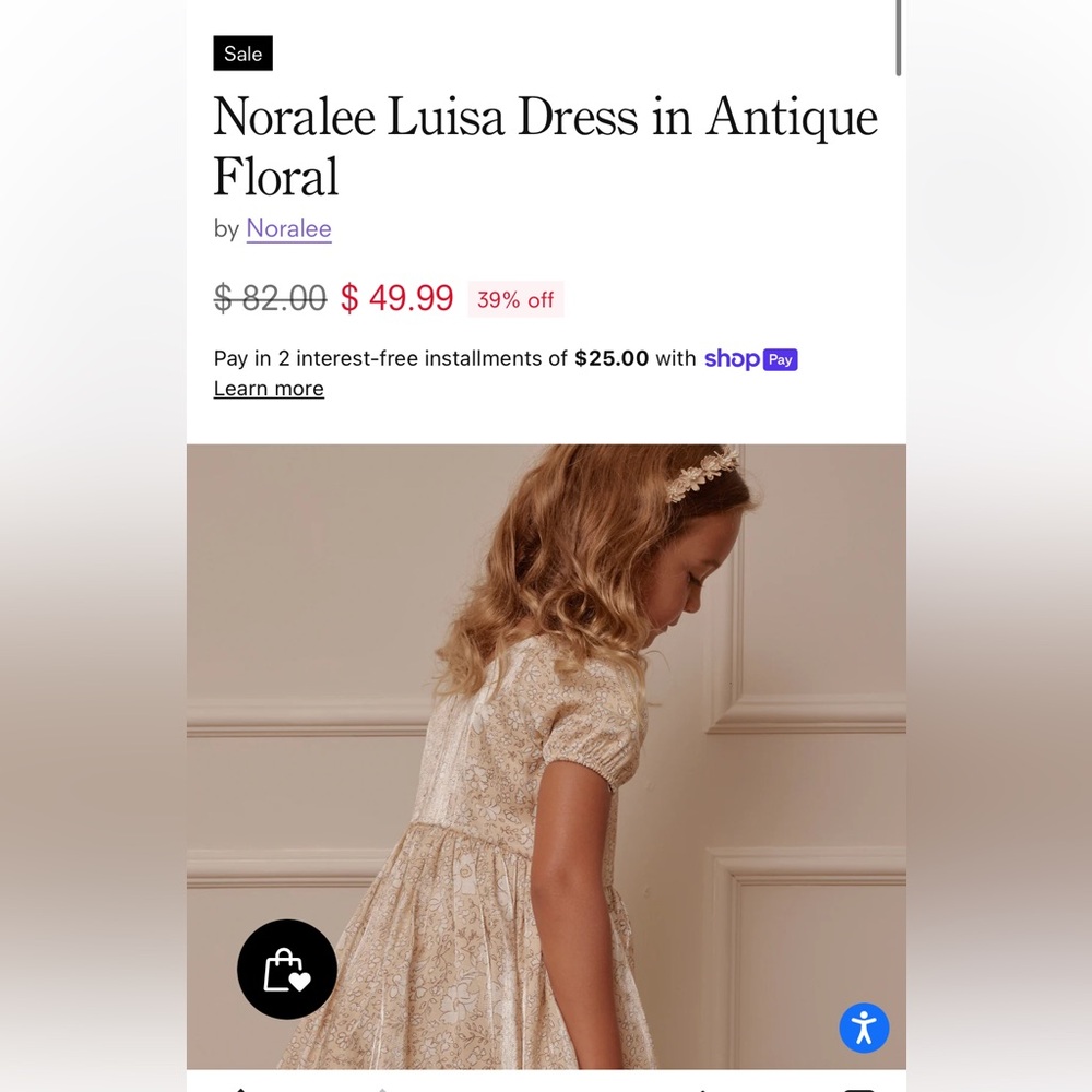 NWOT Noralee Luisa Dress in Antique Floral, Size 2 - Picture 12 of 16